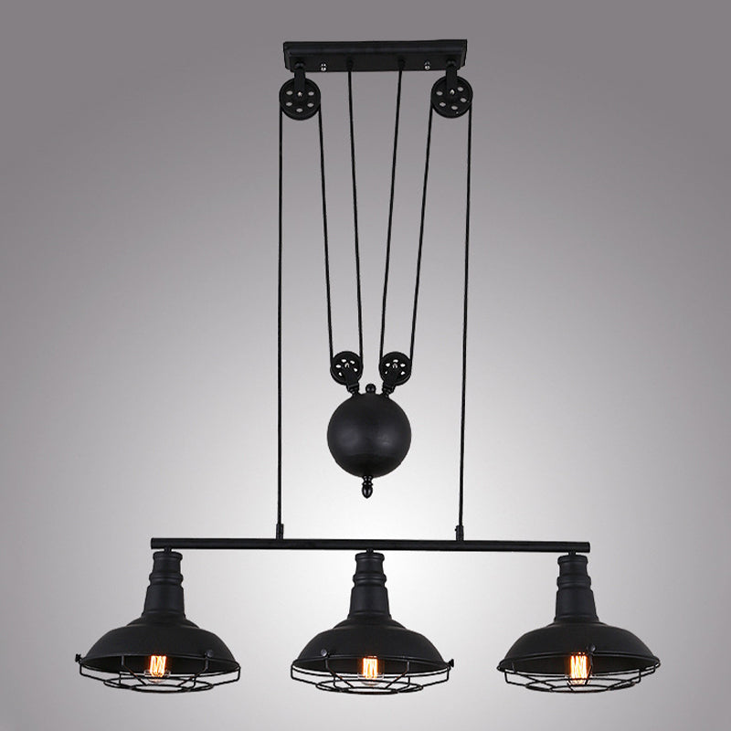 Industrial Island Pendant Lights Metal Multiple-Light Island Light Fixtures