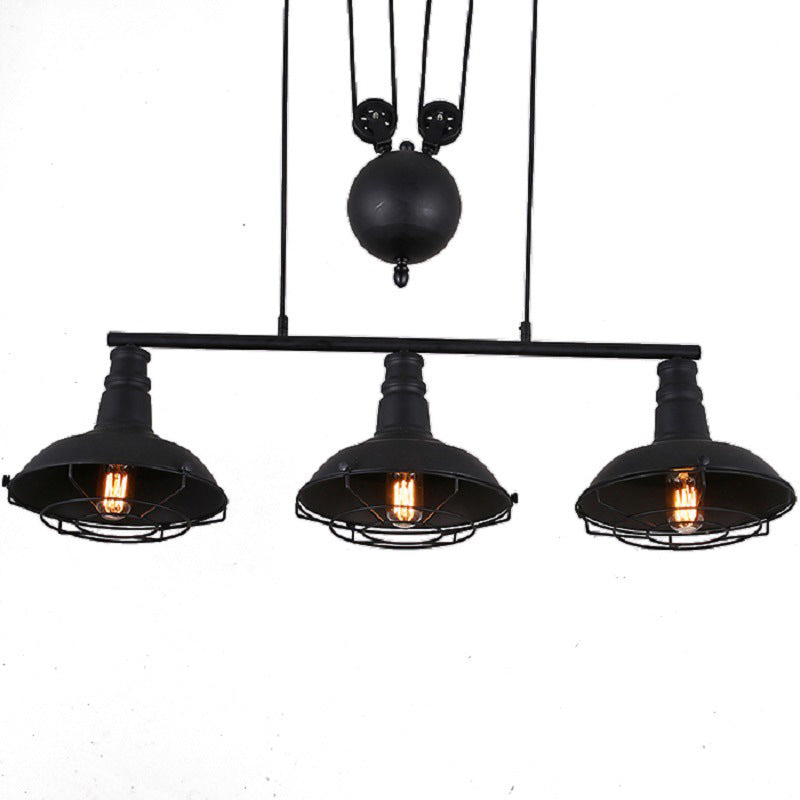 Industrial Island Pendant Lights Metal Multiple-Light Island Light Fixtures
