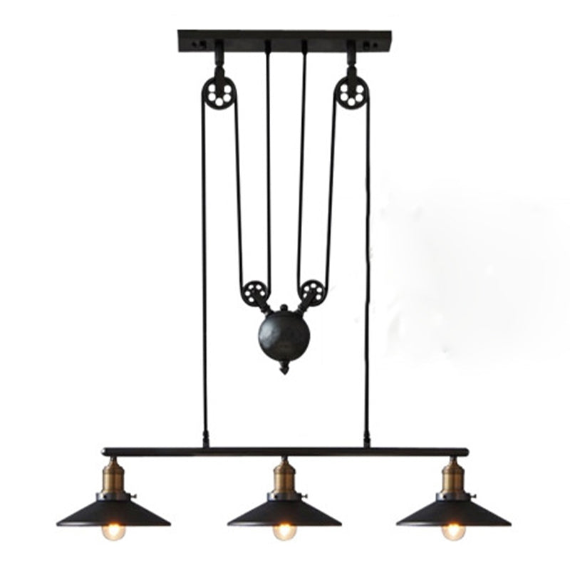 Industrial Island Pendant Lights Metal Multiple-Light Island Light Fixtures