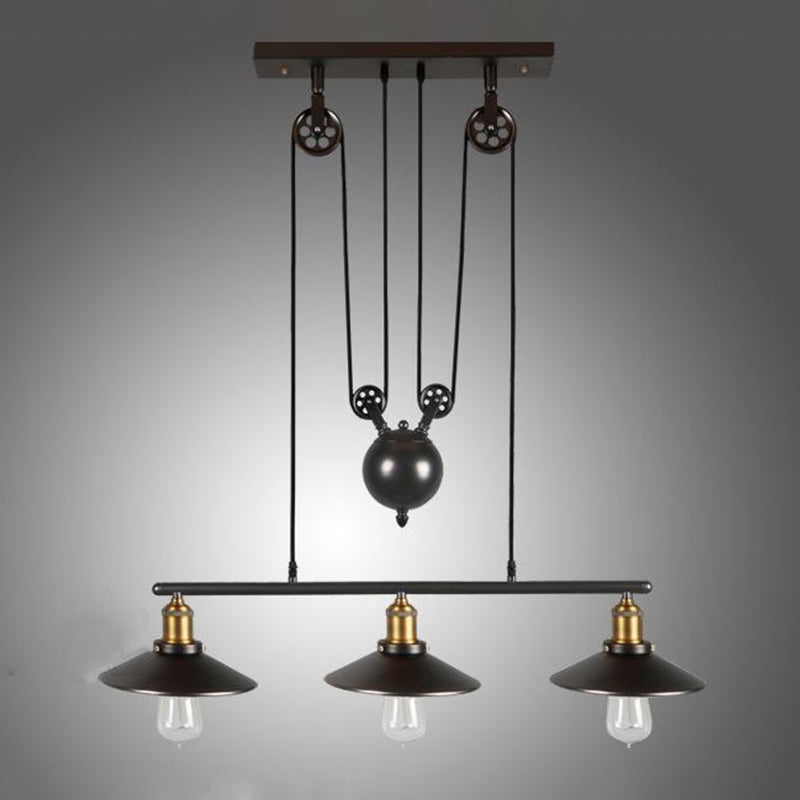 Industrial Island Pendant Lights Metal Multiple-Light Island Light Fixtures