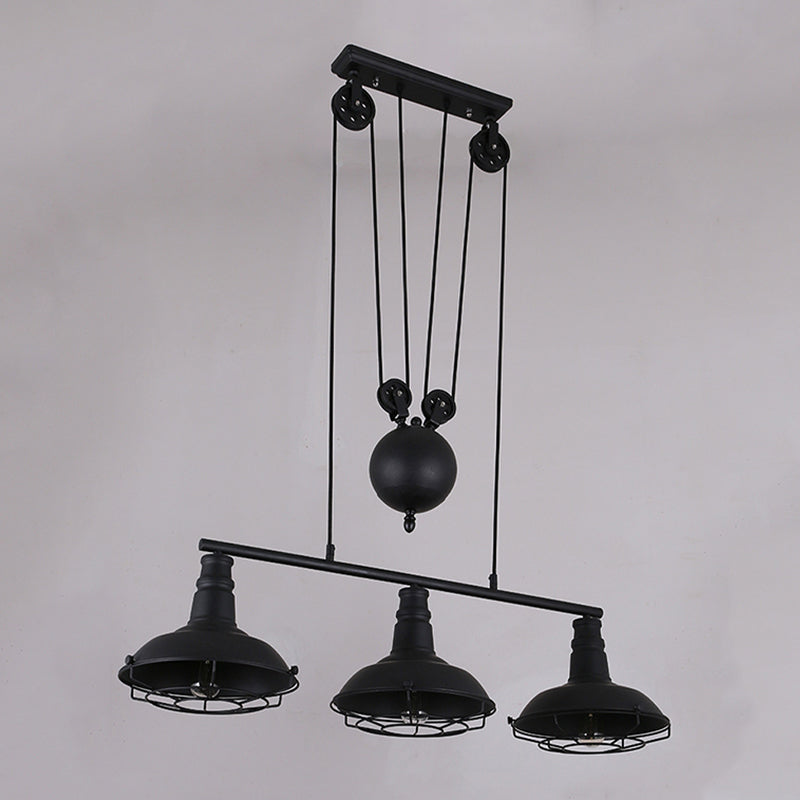Industrial Island Pendant Lights Metal Multiple-Light Island Light Fixtures