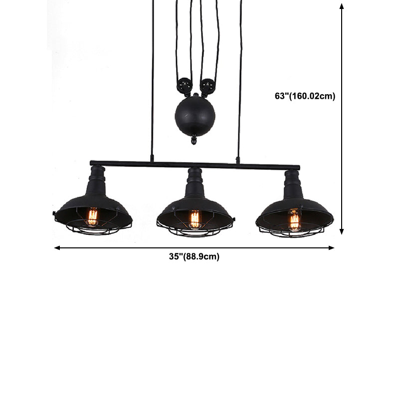 Industrial Island Pendant Lights Metal Multiple-Light Island Light Fixtures