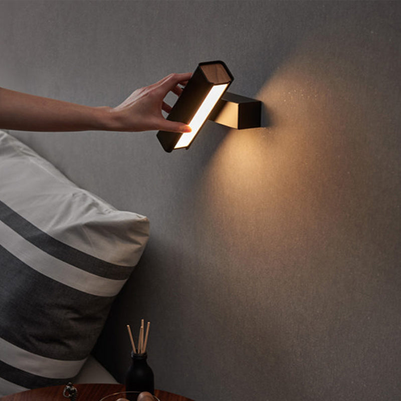 Square Shade Metal Wall Sconce Modern Style 1 Light Wall Mounted Light