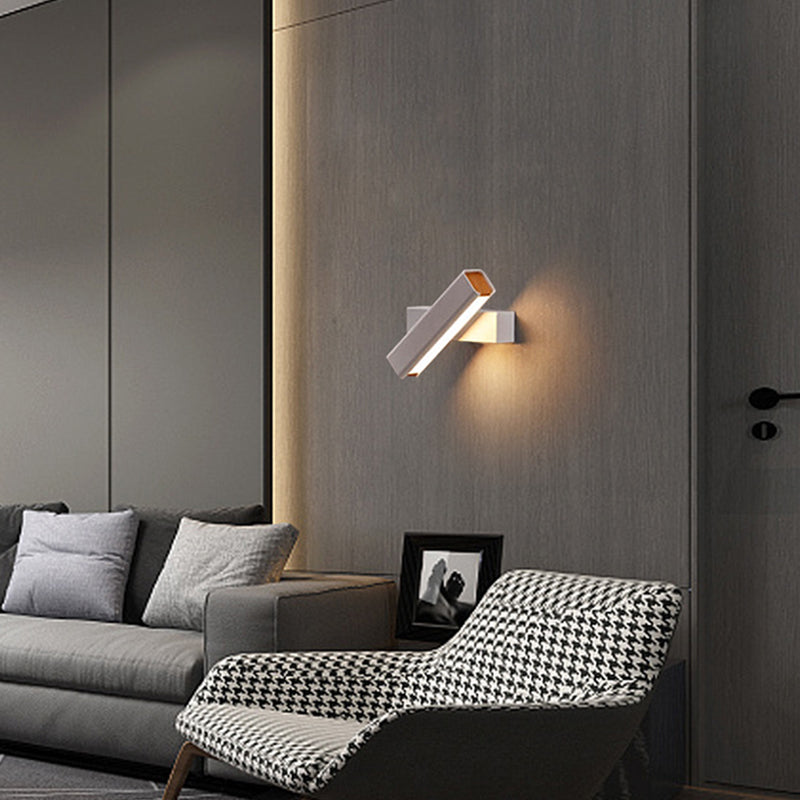 Square Shade Metal Wall Sconce Modern Style 1 Light Wall Mounted Light