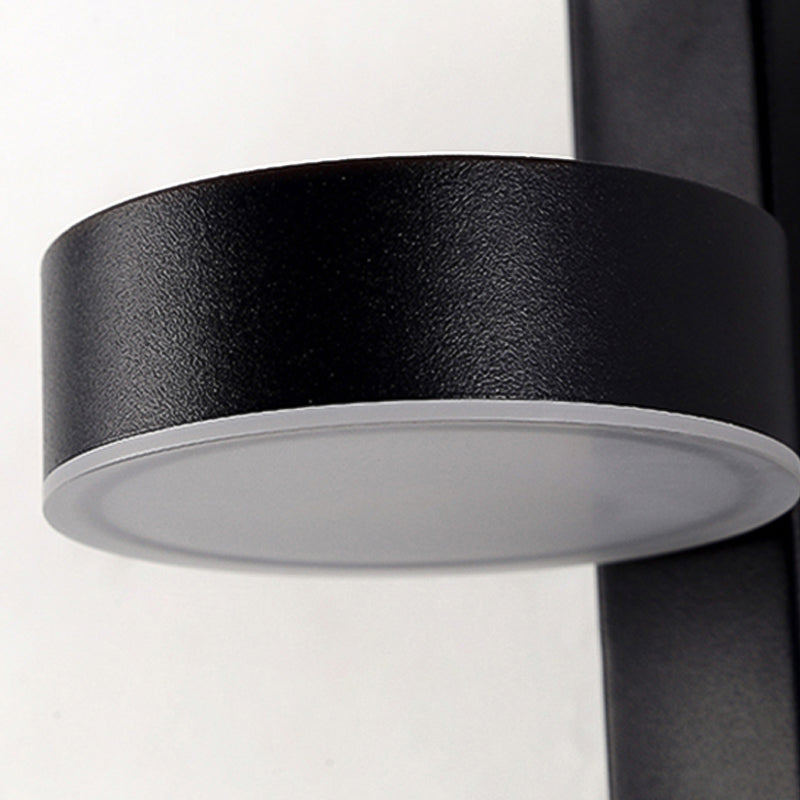 Round Shade Metal Wall Sconce Modern Style 1- Light Wall Mount Lighting