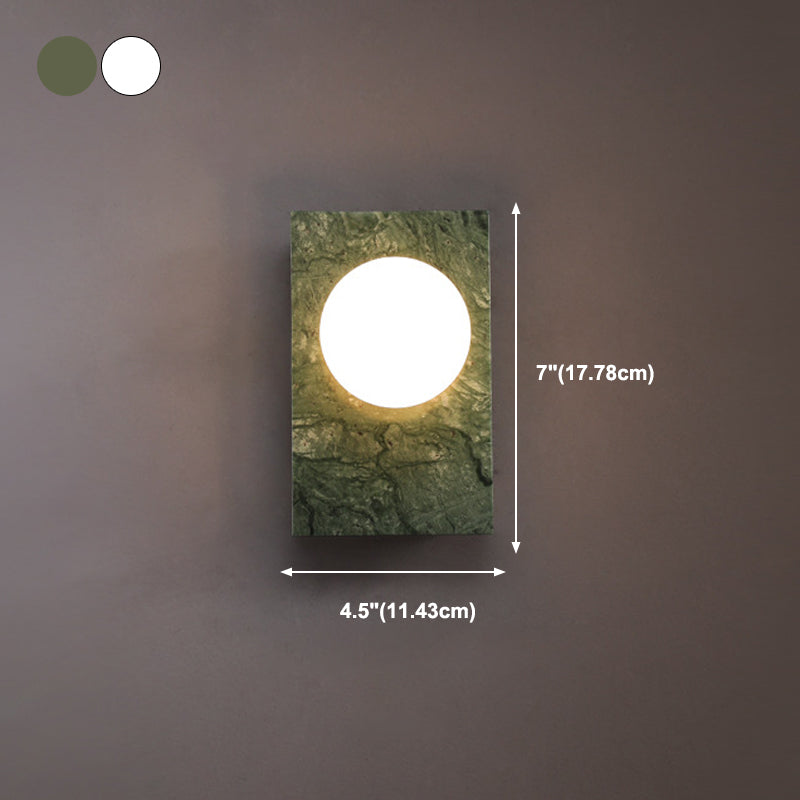 Stone Sphere Wall Sconce Lighting Modern Style 1 Light Wall Lamps