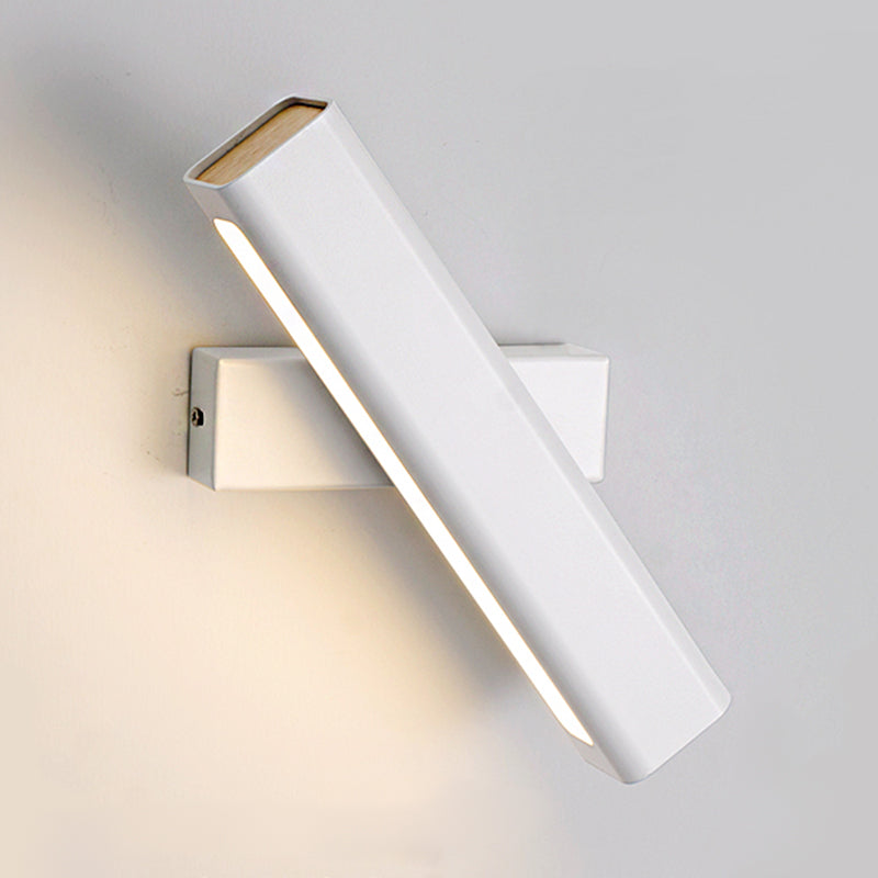 Square Shade Metal Wall Sconce Modern 1-Light Wall Mount Lighting