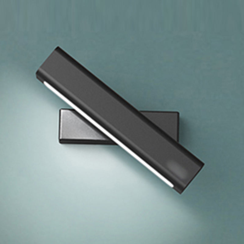 Square Shade Metal Wall Sconce Modern 1-Light Wall Mount Lighting