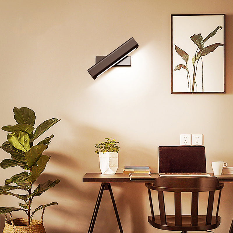 Square Shade Metal Wall Sconce Modern 1-Light Wall Mount Lighting