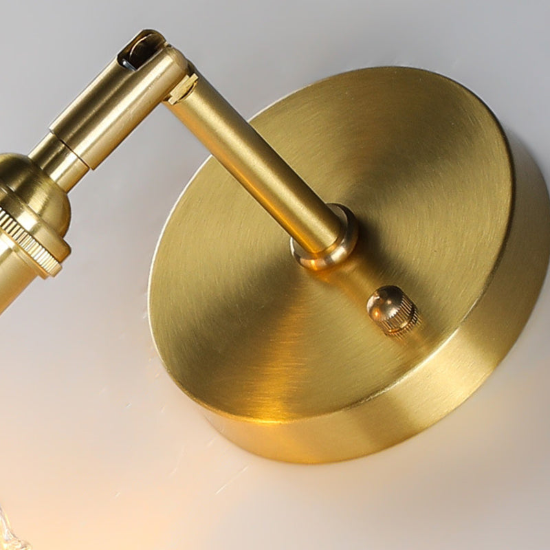 Glass Flower Wall Sconce Lighting Industrial Style 1 Light Wall Lamps