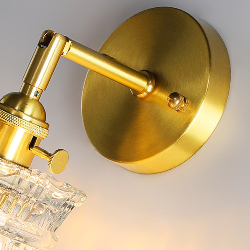 Flared Wall Sconce Lighting Industrial Style Glass 1 Light Wall Mounted Light