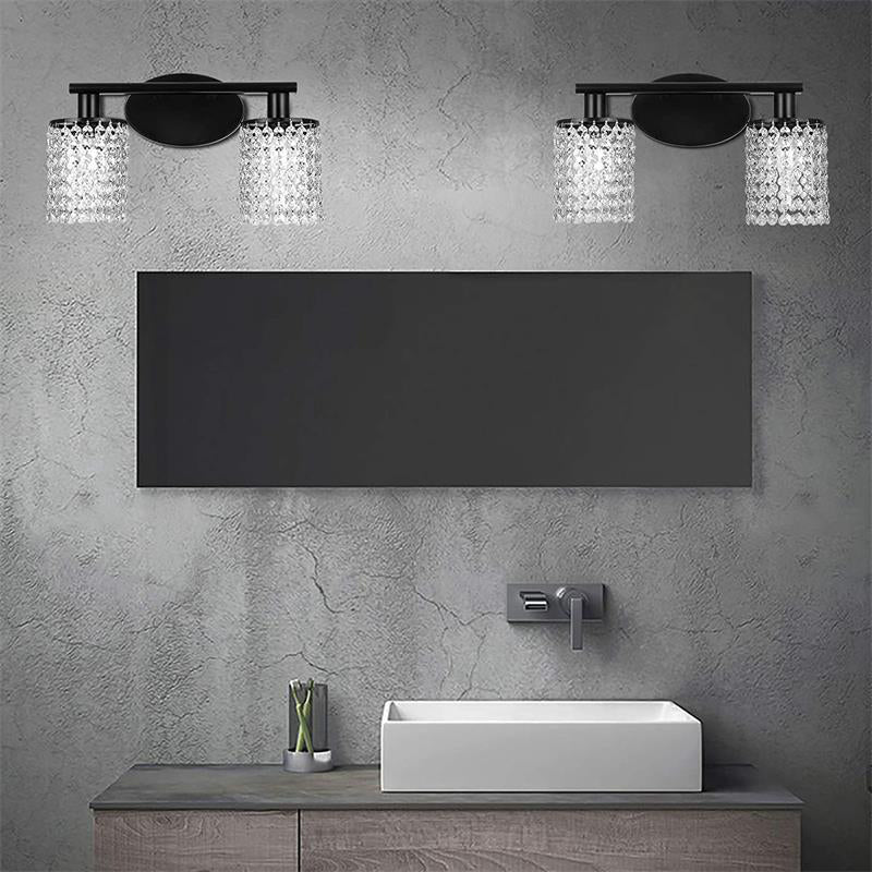 Metal Geometric Bath Light Contemporary Style Multi Lights Vanity Wall Sconce