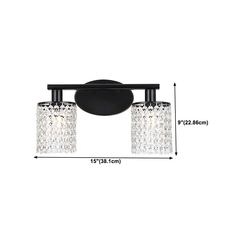 Metal Geometric Bath Light Contemporary Style Multi Lights Vanity Wall Sconce