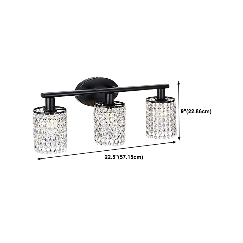 Metal Geometric Bath Light Contemporary Style Multi Lights Vanity Wall Sconce