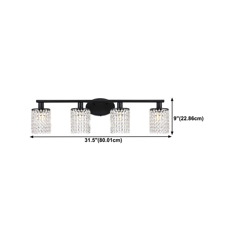 Metal Geometric Bath Light Contemporary Style Multi Lights Vanity Wall Sconce