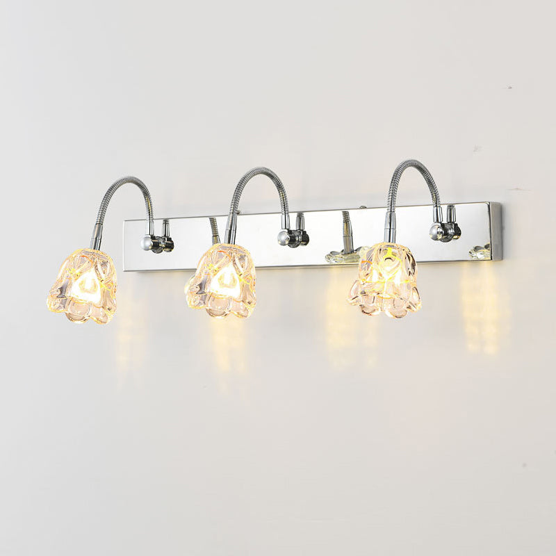 Metal Geometric Bath Light Contemporary Style Multi Lights Vanity Sconce