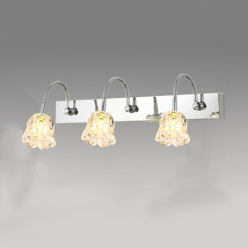 Metal Geometric Bath Light Contemporary Style Multi Lights Vanity Sconce