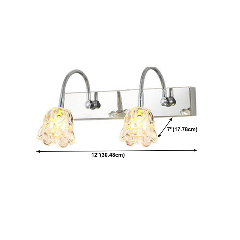 Metal Geometric Bath Light Contemporary Style Multi Lights Vanity Sconce