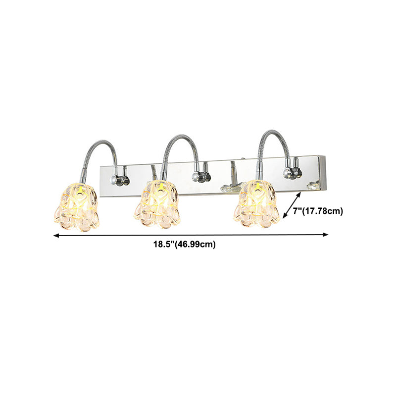 Metal Geometric Bath Light Contemporary Style Multi Lights Vanity Sconce