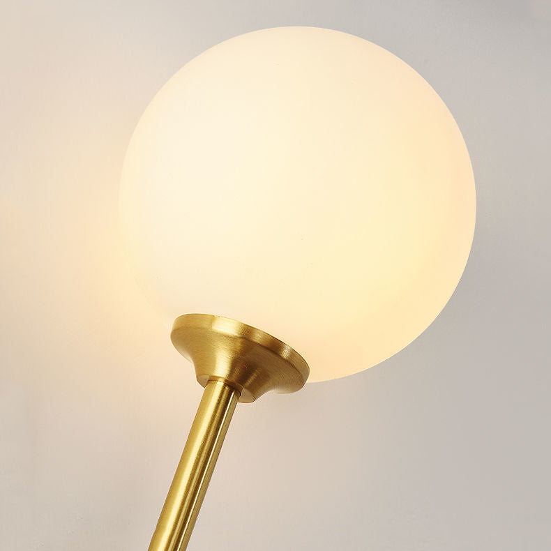 Glass Ball Shade Vanity Lighting Minimalist Wall Light Sconce for Bathroom
