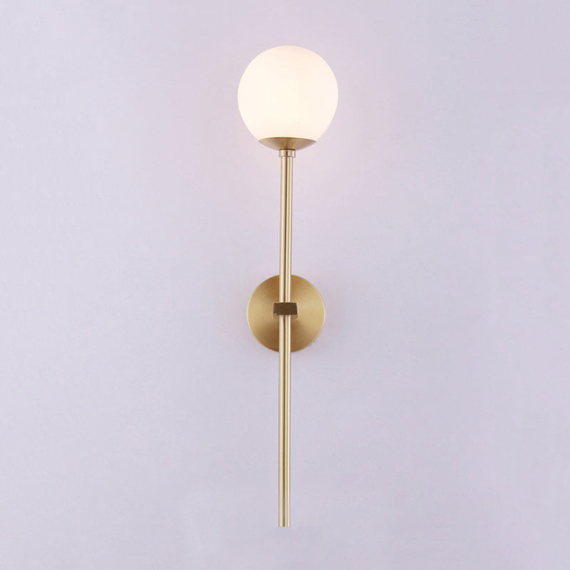 Creative Vanity Lighting Simple Glass Wall Light Sconce for Washroom