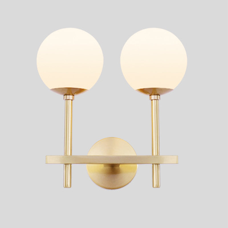Creative Vanity Lighting Simple Glass Wall Light Sconce for Washroom