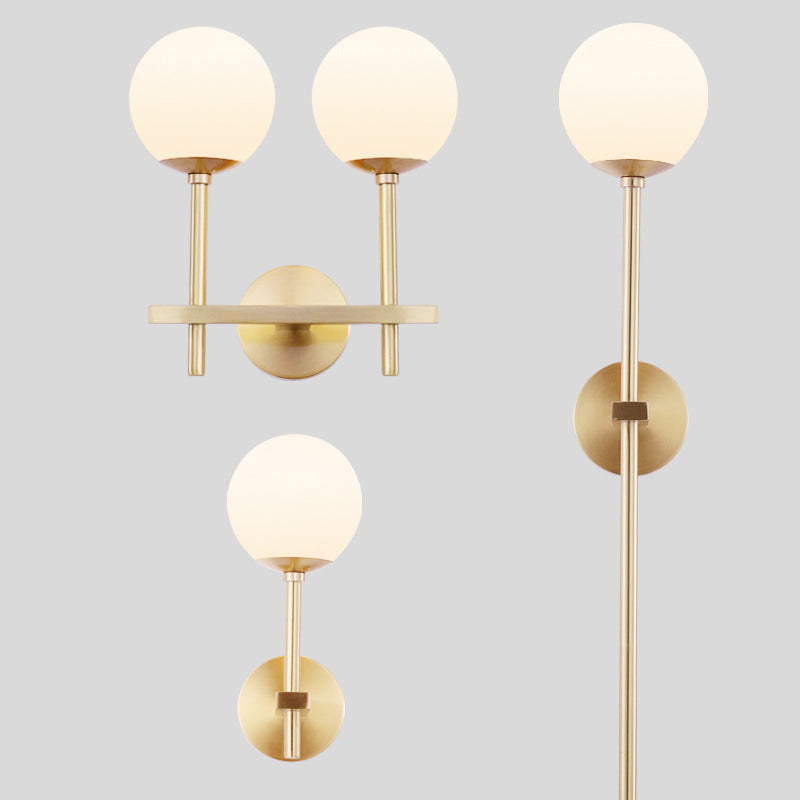 Creative Vanity Lighting Simple Glass Wall Light Sconce for Washroom