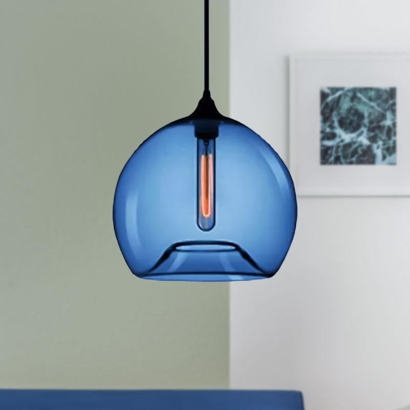 Glasball -Farbton -Suspension Licht in modernem Stil1 Hellrot/braun/blau hängende Deckenleuchte