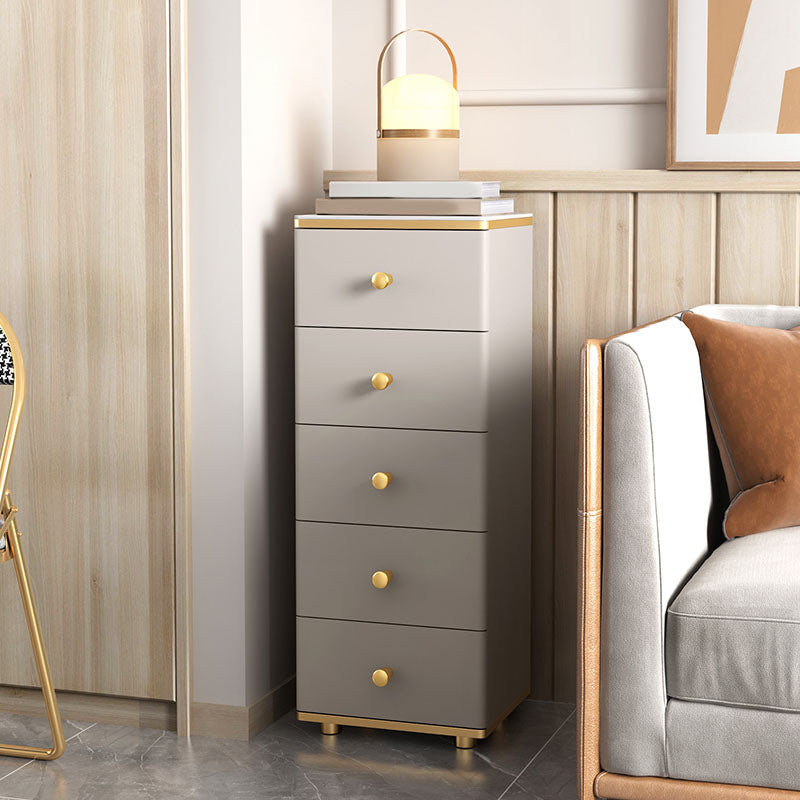 11.7-inch Width Glam Dresser Stone Storage Chest with 5 Drawers