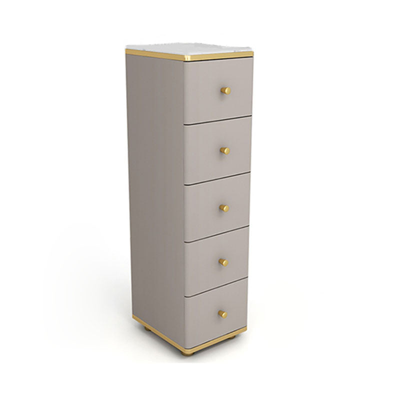 11.7-inch Width Glam Dresser Stone Storage Chest with 5 Drawers