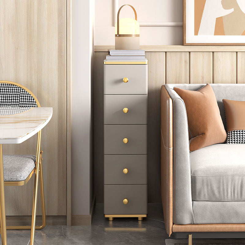 11.7-inch Width Glam Dresser Stone Storage Chest with 5 Drawers