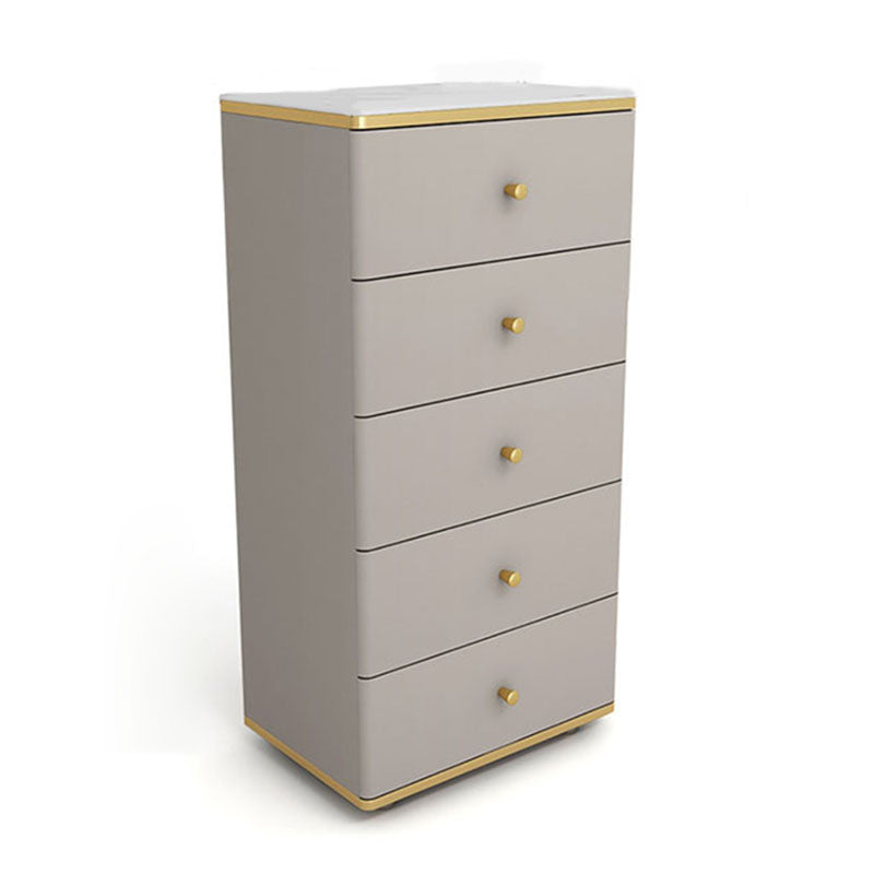 11.7-inch Width Glam Dresser Stone Storage Chest with 5 Drawers
