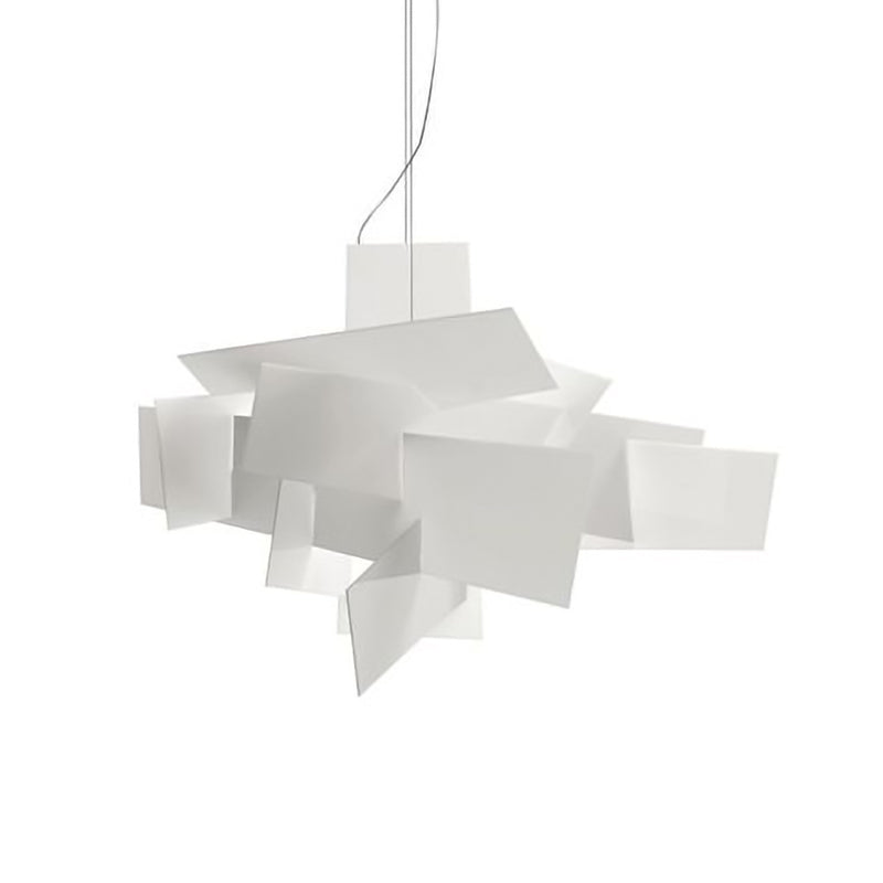 Acrylic Irregular Hanging Lamp Minimalist Single Light White Ceiling Pendant Fixture