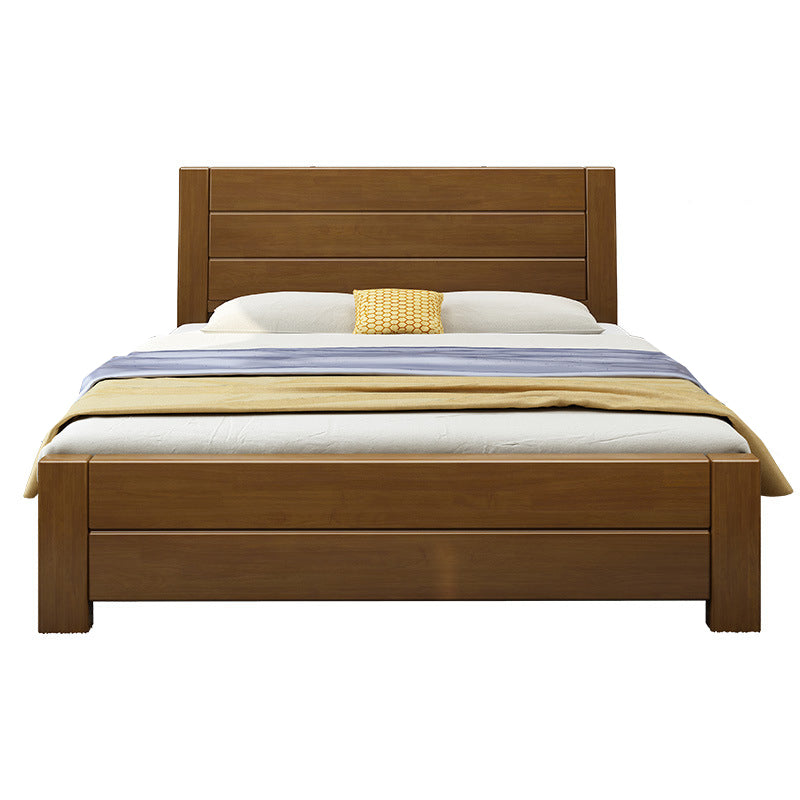 Traditional Pine Wood with HeadboardRectangular Panel Panel Bed