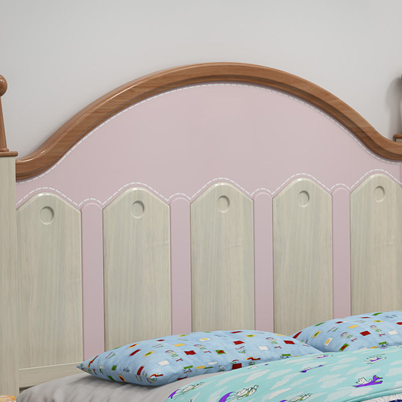 84.65-inch Wide Traditional Bed Frame Pine Wood Bed with Headboard