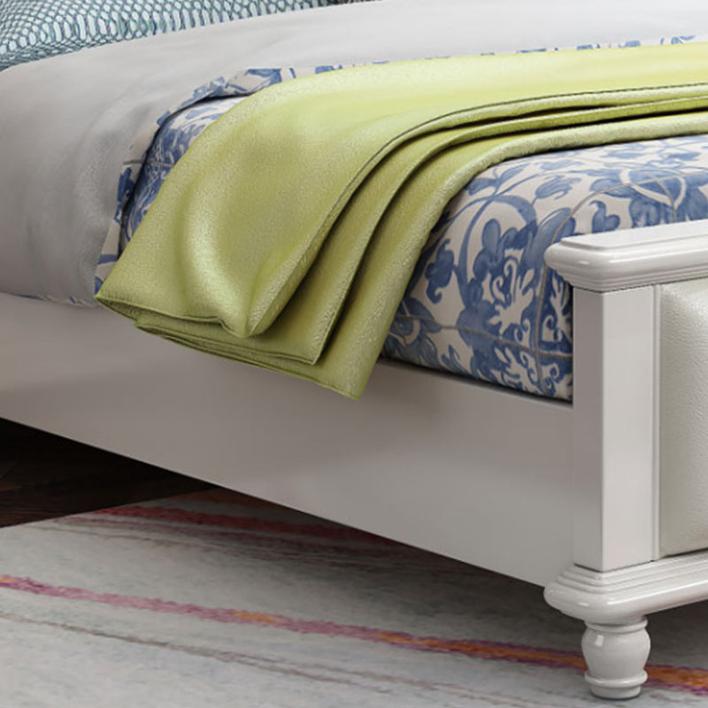 Glam Solid Wood Mattress Included with Headboard Arched Panel Bed