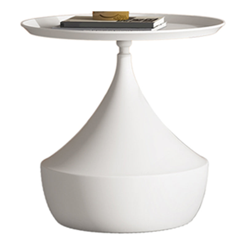 Mid-Century Round Iron Coffee Table Set Pedestal Tray Top Cocktail Table