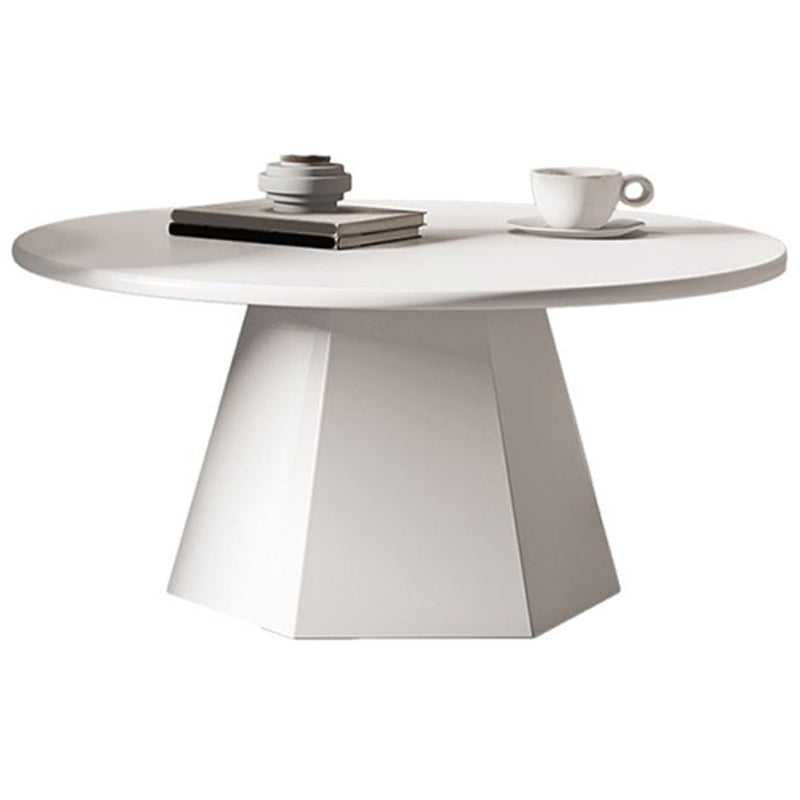 Mid-Century Modern Round Metal Coffee Table Set Pedestal Simple Cocktail Table