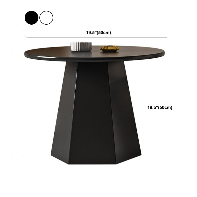 Mid-Century Modern Round Metal Coffee Table Set Pedestal Simple Cocktail Table