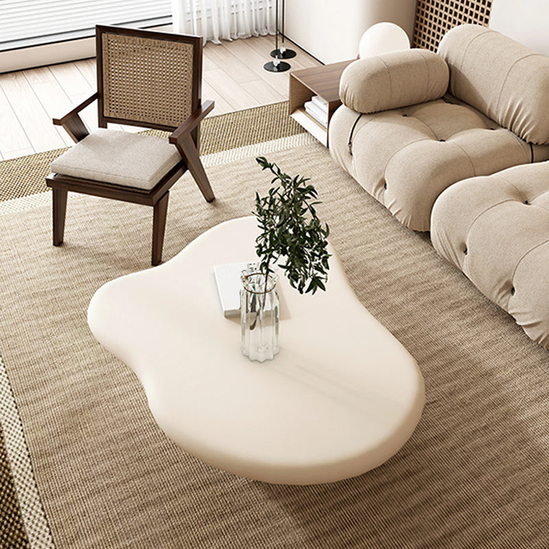 Scandinavian Coffee Table 4 Legs & Free form Wooden in White