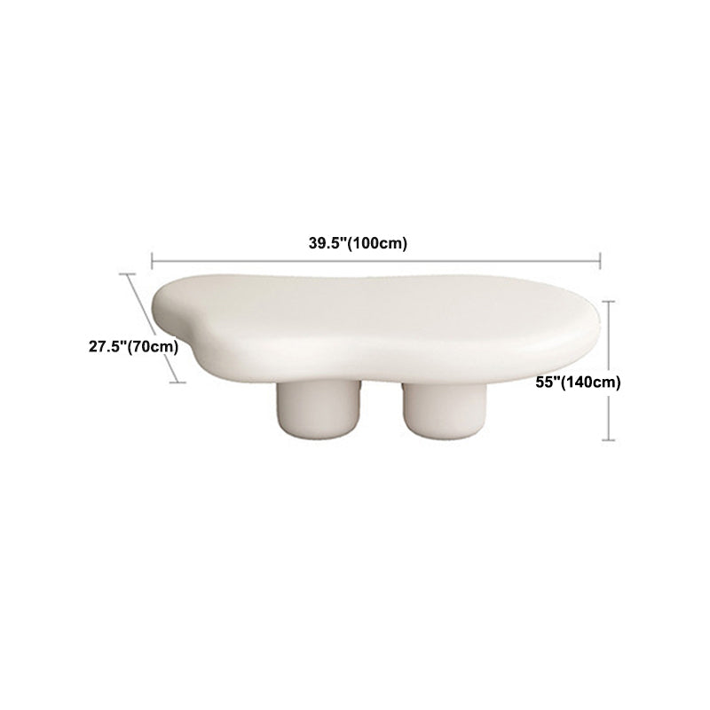 Scandinavian Coffee Table 4 Legs & Free form Wooden in White