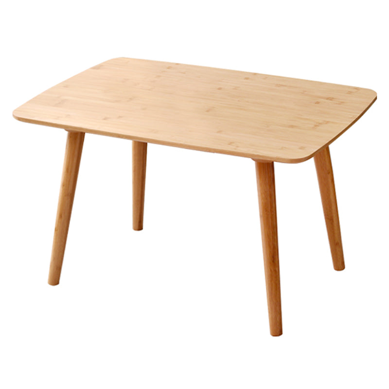 Nordic Simple 1 Single Coffee Table Rectangular Bamboo 4 Legs Cocktail Table