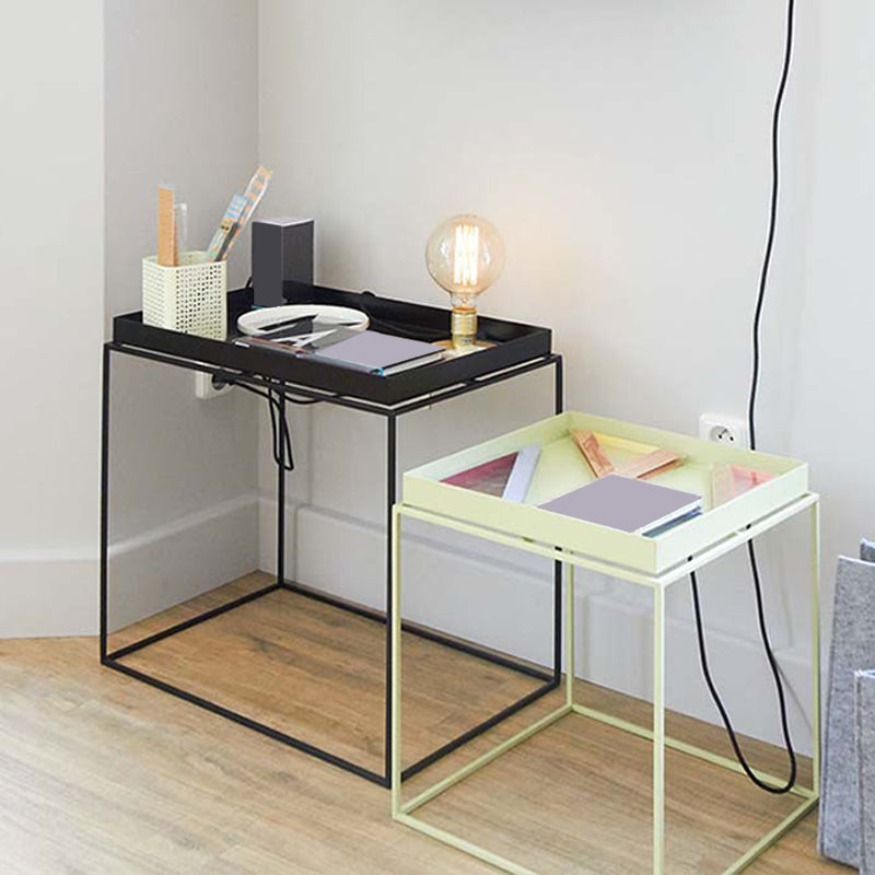 Square Iron Coffee Table Modernism Simple Frame Cocktail Table