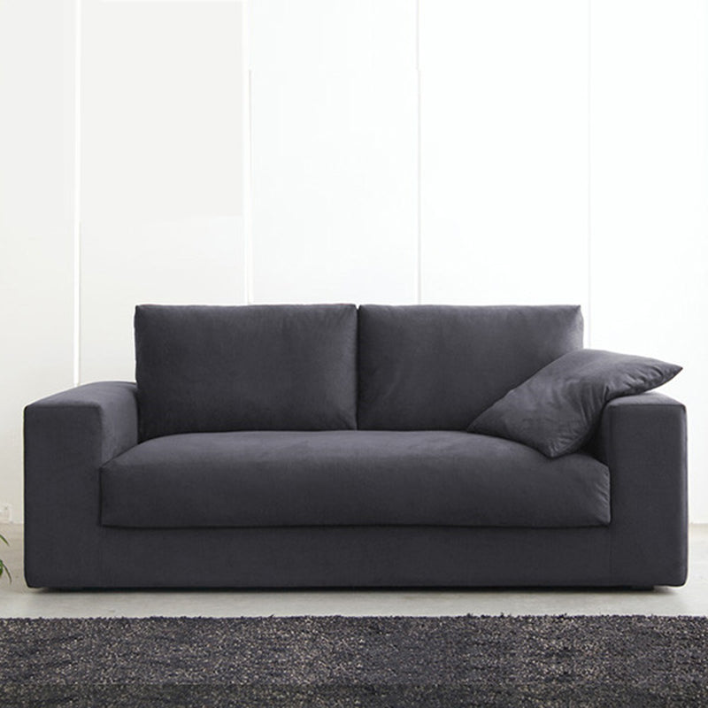 29.5" H Contemporary Linen Blend Square Arm Sofa for Living Room