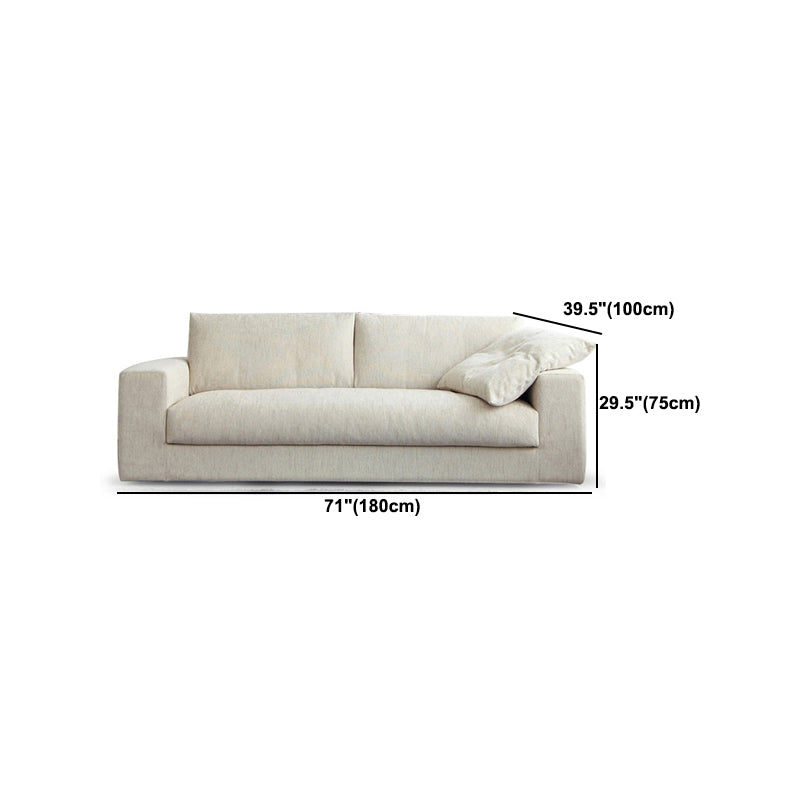 29.5" H Contemporary Linen Blend Square Arm Sofa for Living Room