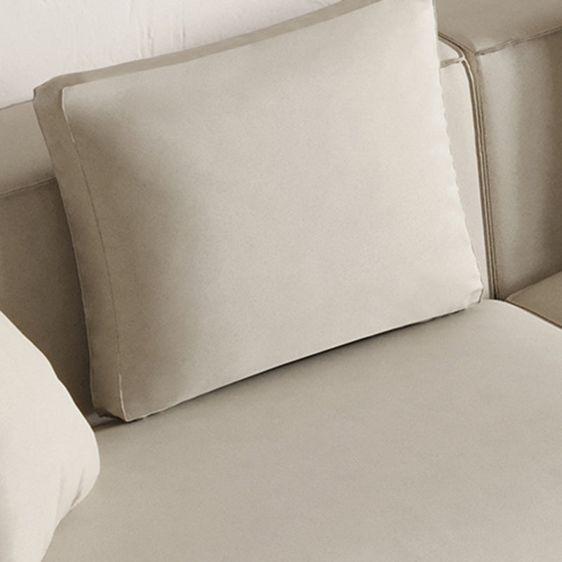 26.3" H 4-seater Faux Leather Square Arm Sofa for Living Room