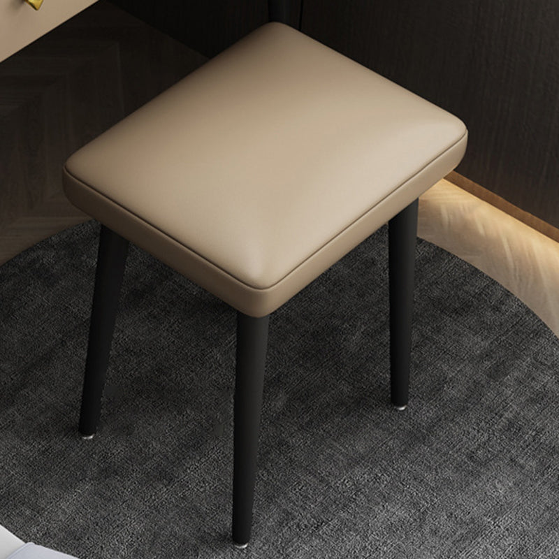 3-Drawer Modern Stone Vanity Makeup Dressing Table with Stool