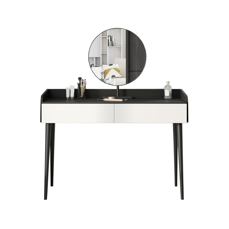 Black Stone Top Vanity Table Set Modern Simple Drawers in Included Makeup Dressing Table