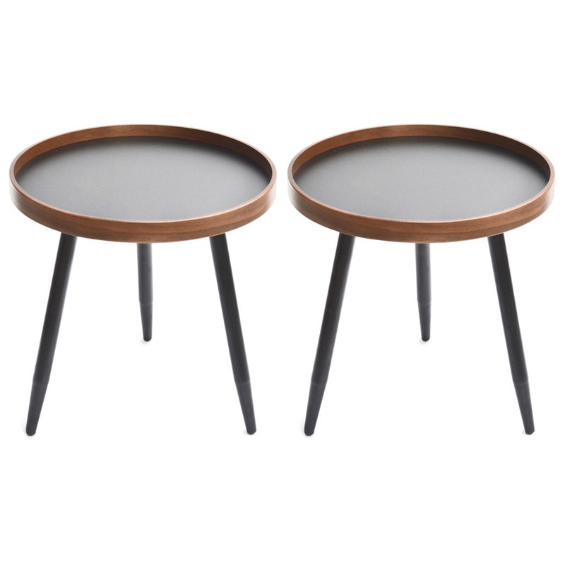 Scandinavian Sofa Side Accent Table Wooden Round Side End Table