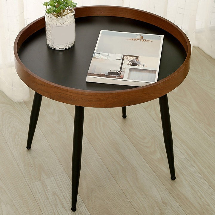 Scandinavian Sofa Side Accent Table Wooden Round Side End Table